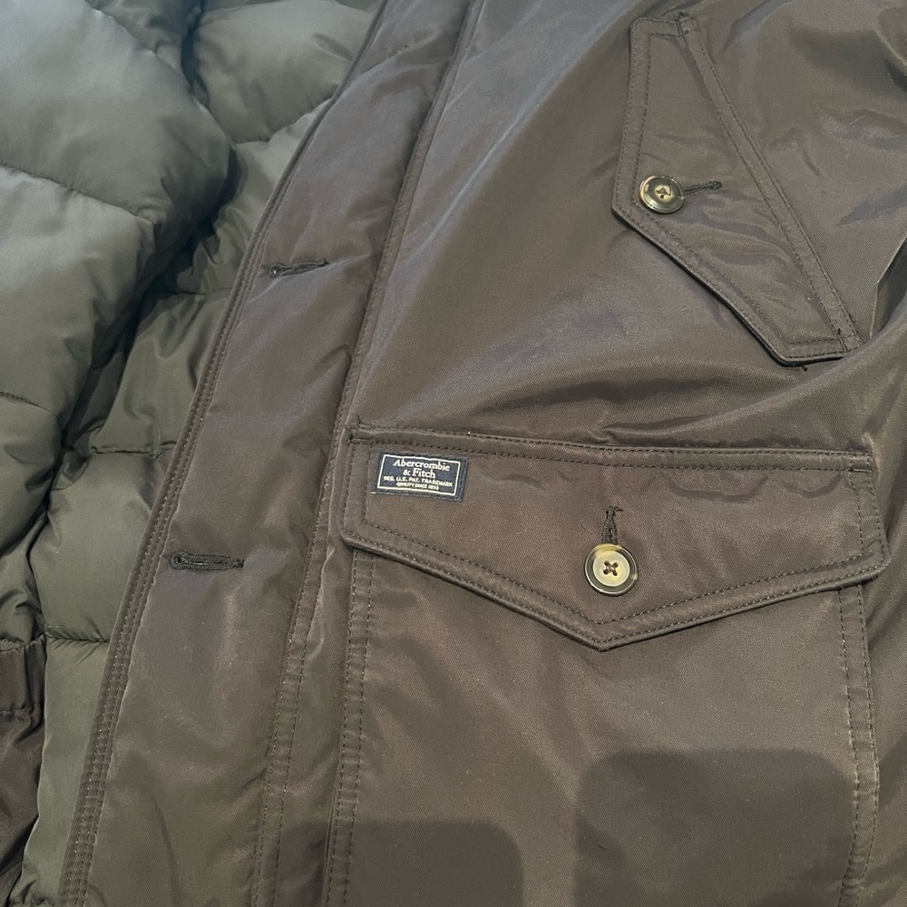 Abercrombie & fitch parka jacket mens size large. 
Heavy winter coat. - Picture 2 of 8